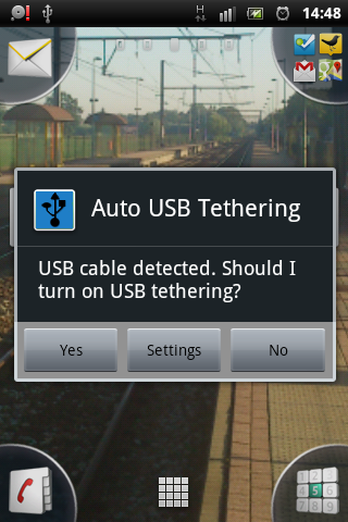 Screenshot Auto USB Tethering