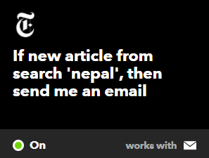 IFTTT & The New York Times: Hoe ik het Nepalees nieuws volg deel 1